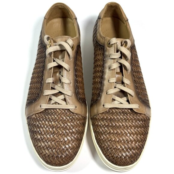 Franco Cuadra Womens Shoes Woven Braided Leather Sneakers Size 26.5 US 9.5 A - Picture 3 of 13